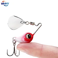 whyy easy shiner tail spiner bait rotating metal sinking artificial hard bait sea fishing jigs bass undulating spoon trout lures