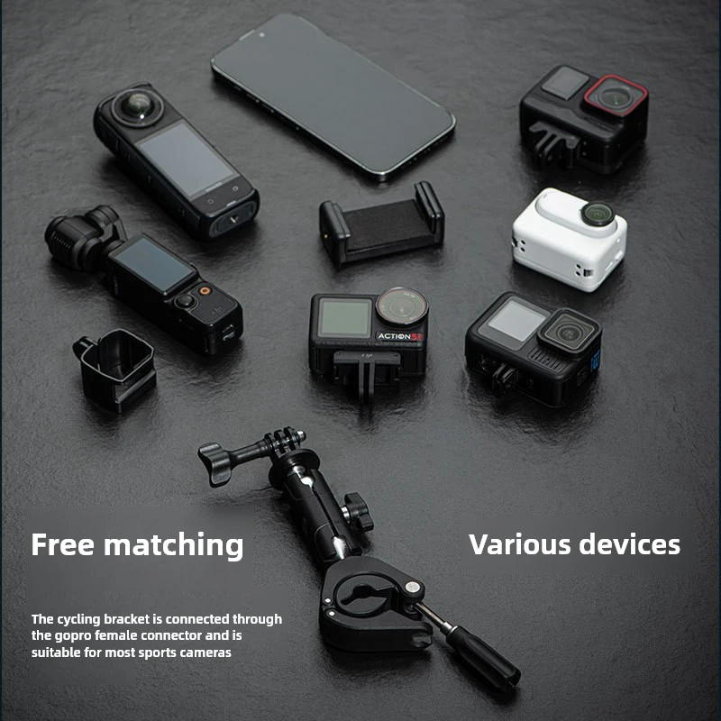 Подходит для DJI Action/dji Pocket/gopro/Prim велосипедной камеры с фиксированным зажимом