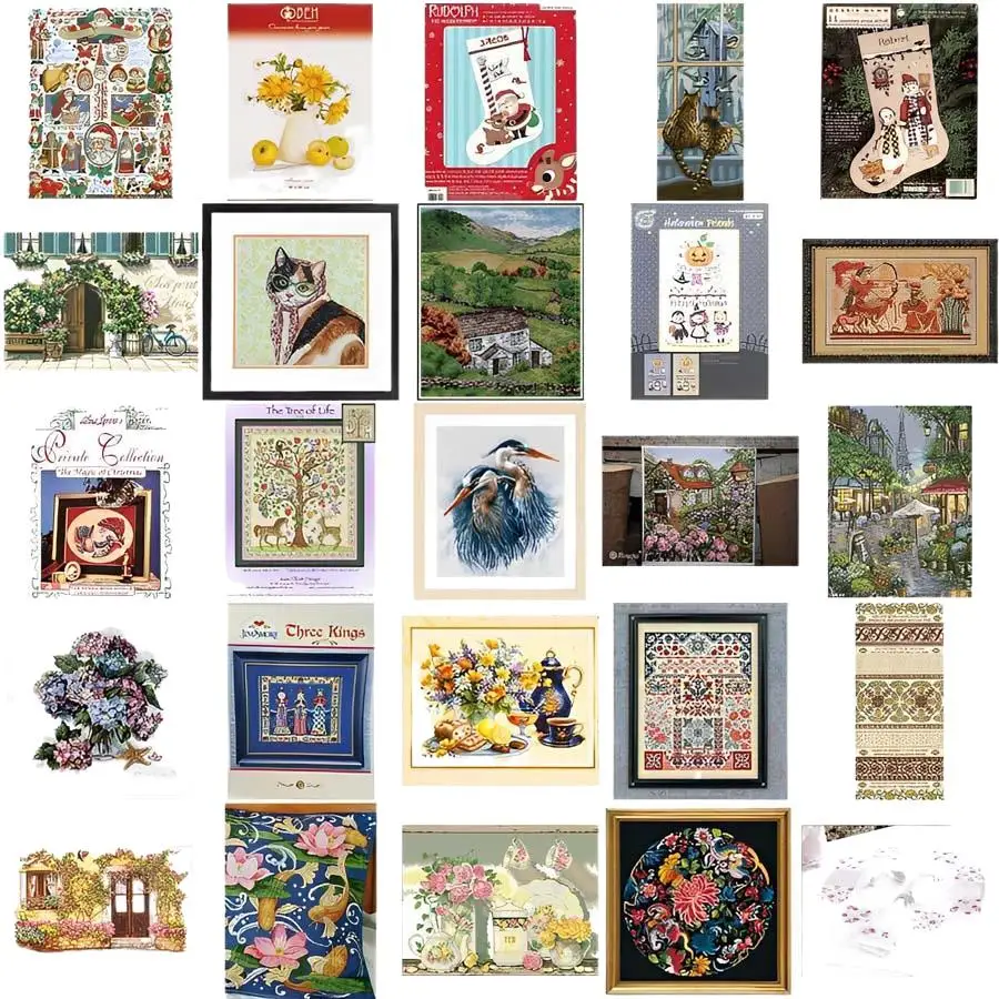 

Scenery, socks Cross Stich Embroidery set Electronic drawing Cross Stich Needlework PDF by Email