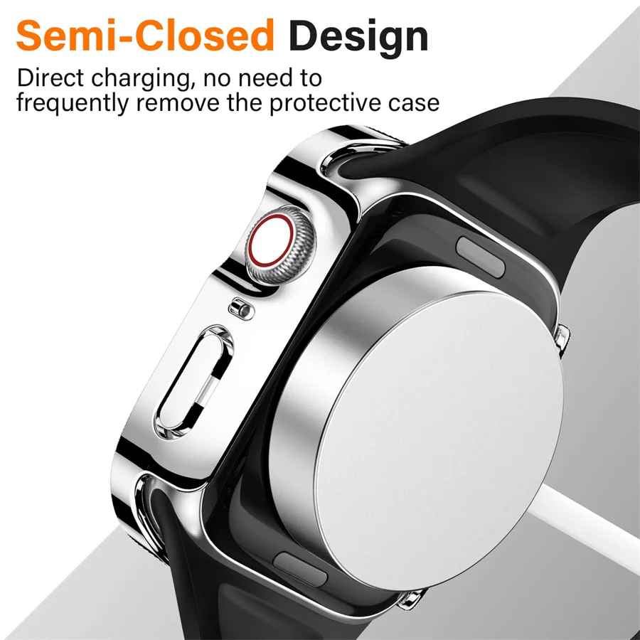 Фото Защитное стекло с прямыми краями для Apple Watch, стекло для моделей 7, 6, 5, 4, SE, 3, 2, 1, 44 мм, 40 мм, 41 мм, 45 мм, аксессуары для iWatch 8 №5