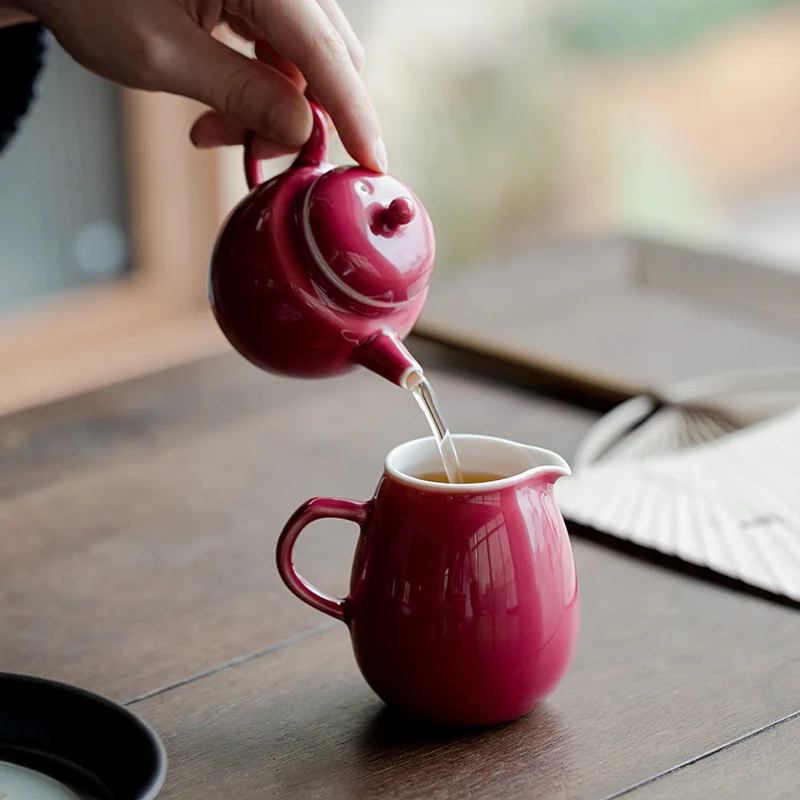 200 мл бутик красная глазурованная керамическая яркая чашка креативная с драконом