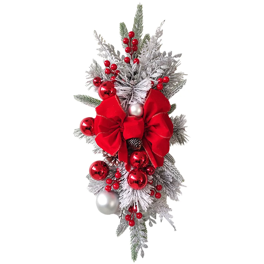 

Christmas Ball Teardrop Decoration Wreath Floral Wreaths Front Door Swag Garland