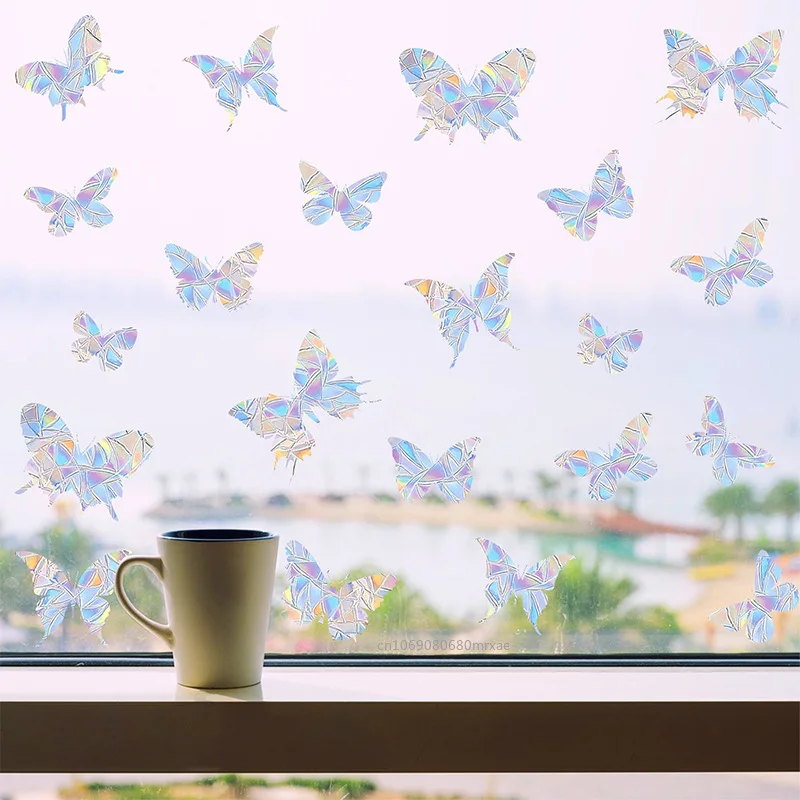 Наклейки на окна в виде бабочки радуги Ловец Солнца звезда призма искусство