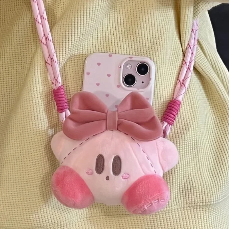 

Cartoon Coin Wallet Holder Star Kabi Plush Doll Retractable Phone Back Clip for IPhone13 14Promax Stylish Diagonal Phone Case