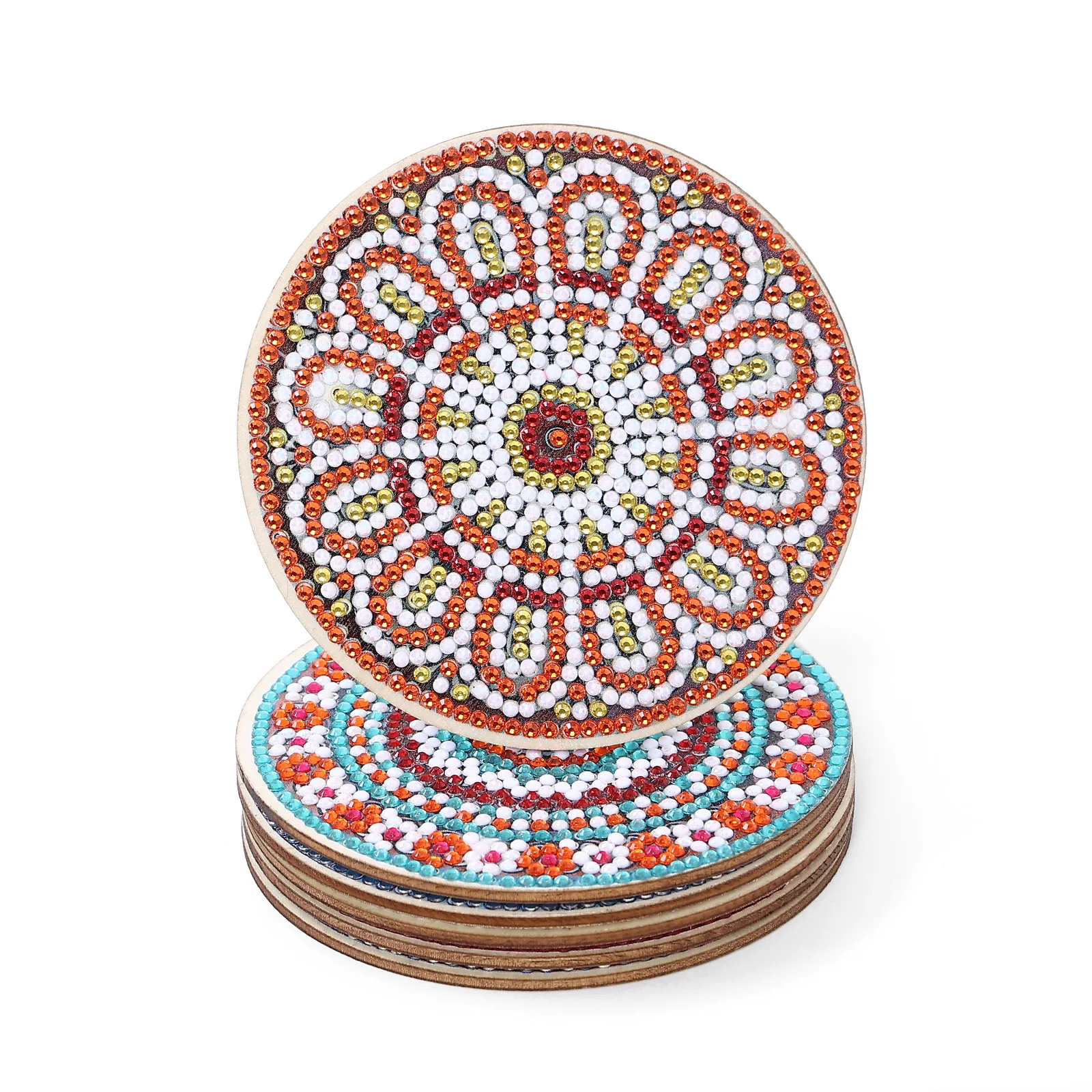 Лидер продаж 6 шт. богемная деревянная круглая точечная дрель ручной работы