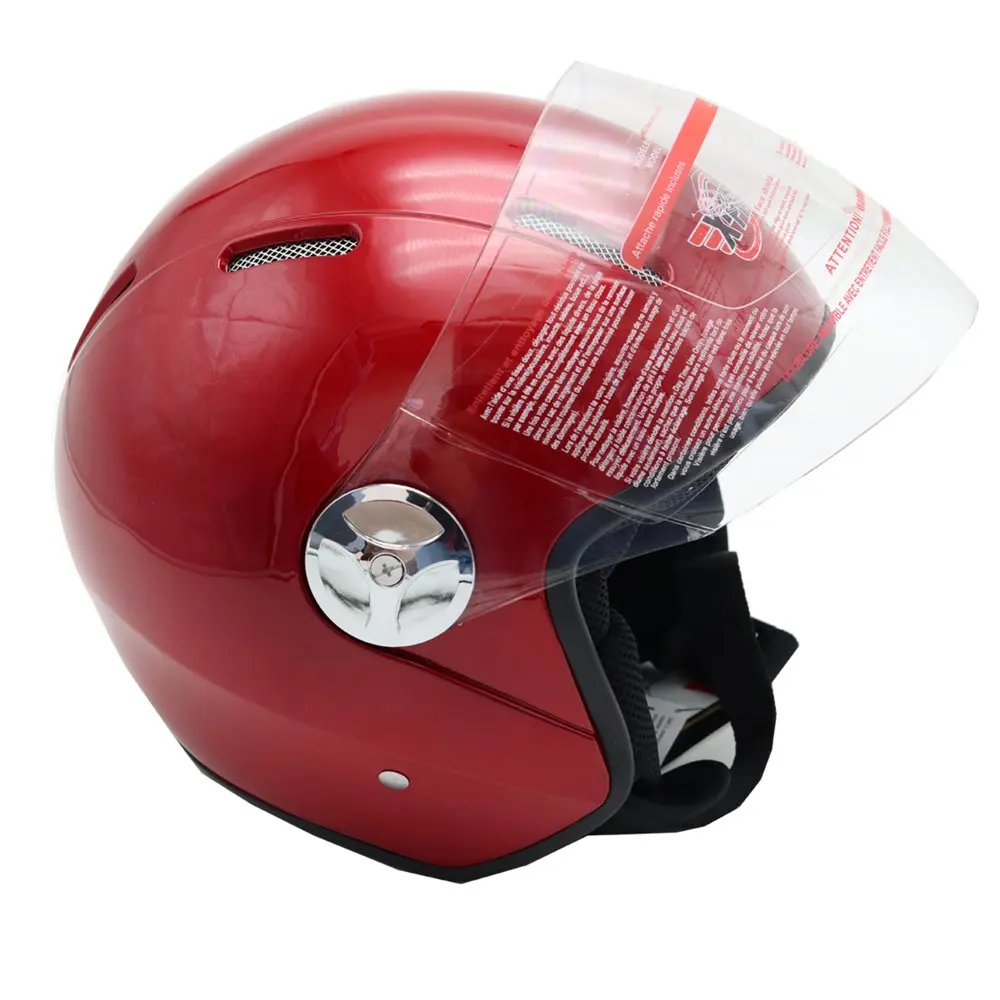 

Adult DOT Approved Open Face Motorcycle Helmet,Red