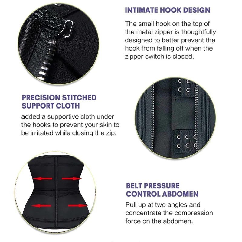Женский латексный тренировочный корсет для талии на молнии живота топ пояс