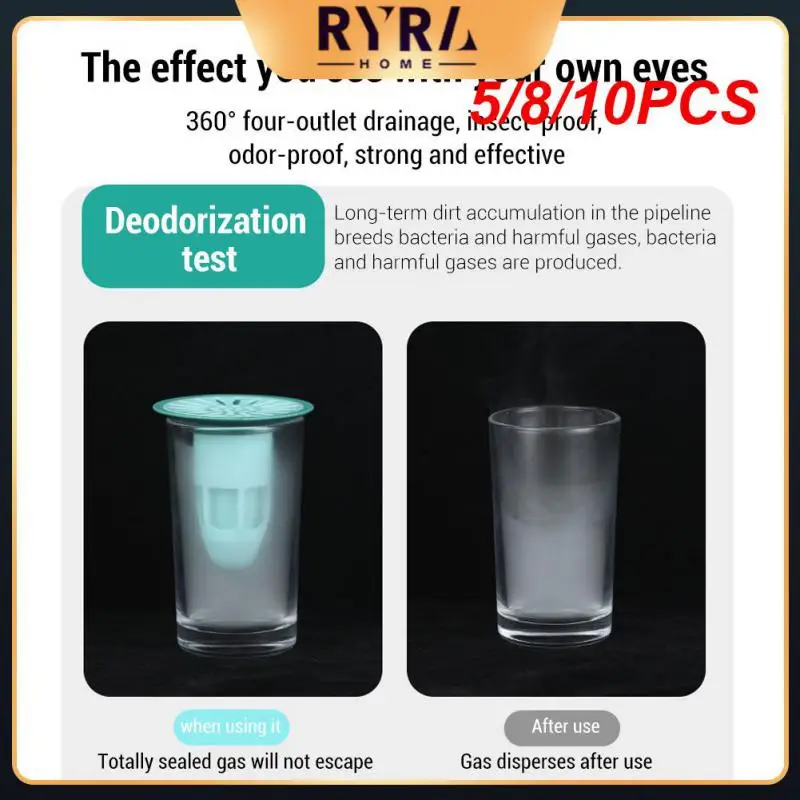 

5/8/10PCS Drain Stopper Hair Catcher Shower Trap Universal Bathtub Drain Protector Anti-clogging Bathroom Drain Cover