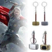 thor hammer keychain fashion bottle opener key chain beer corkscrew keyring car key accessories movie souvenir gift for fans