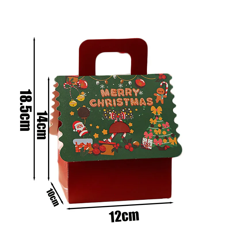 10 шт. зеленая красная бумажная подарочная коробка