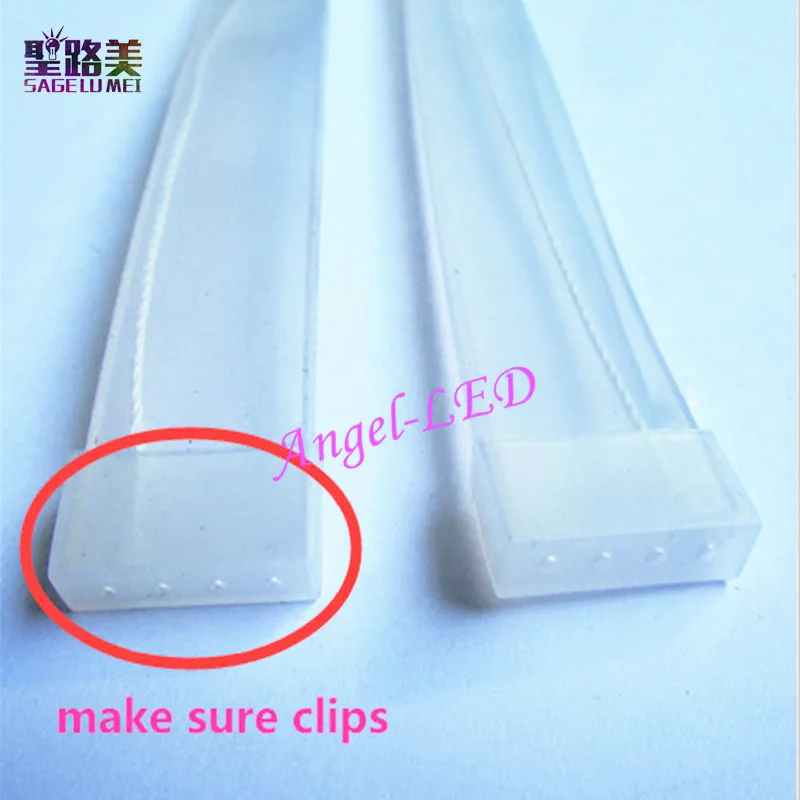 

100pcs Silicon clip, end caps tail plug use for SMD5050 3528 ws2801 ws2811 ws2812b tube waterproof led strip light non-2--4 hole