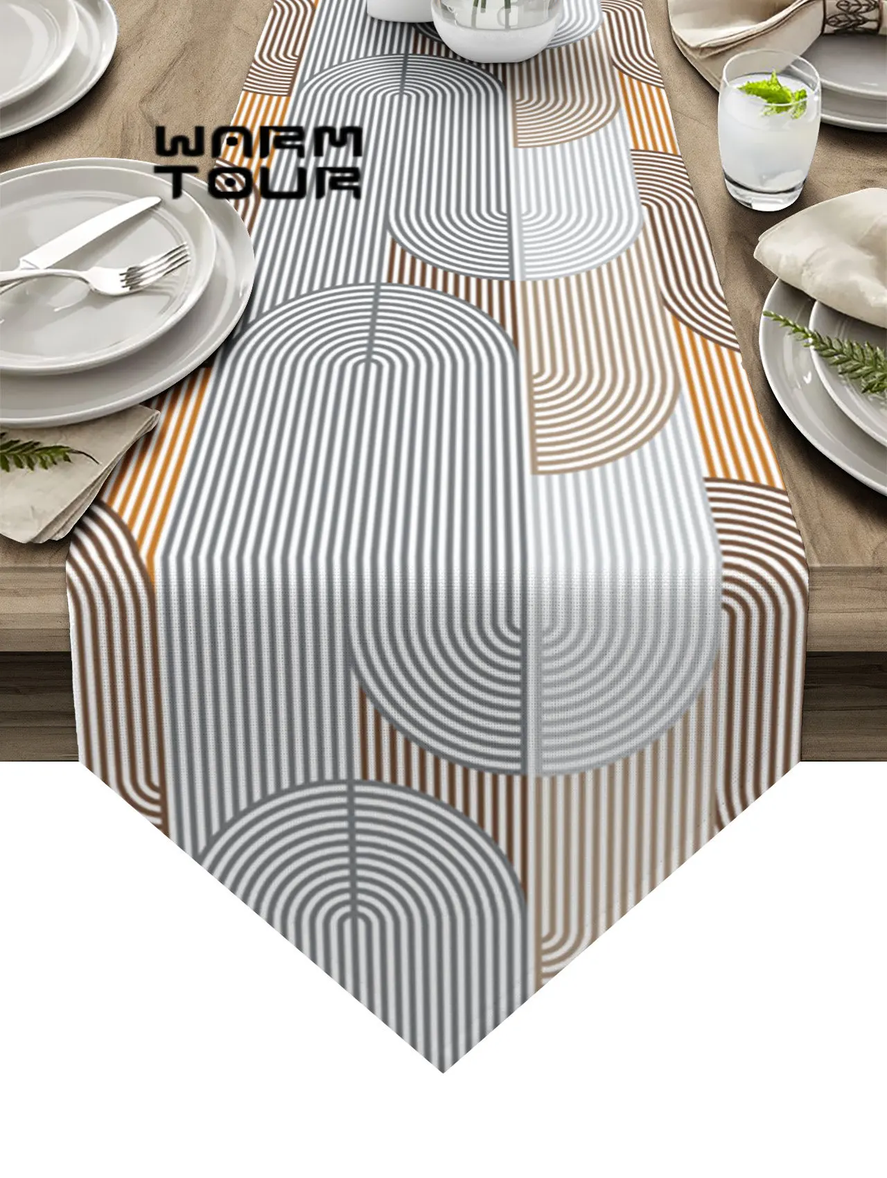 

Роскошная скатерть с геометрическими абстрактными линиями, праздничный обеденный стол, декоративные скатерти для свадебной вечеринки