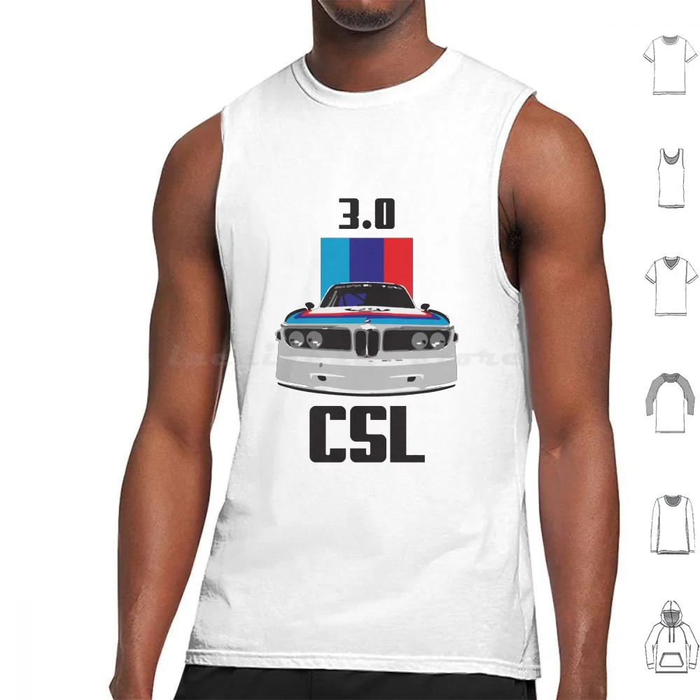 

3.0 Csl Vintage Race Car Tank Tops Vest Sleeveless Car Race Car Racing Motoring Transportation Automotive Legacy Motorsports