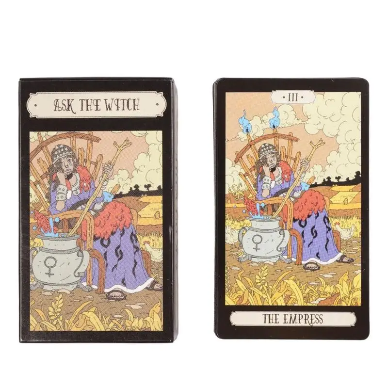 

Портативная Карта Таро Ask The Witch Tarot, набор карт для прогнозирования судьбы на английском языке, набор карт, инструменты для гадания