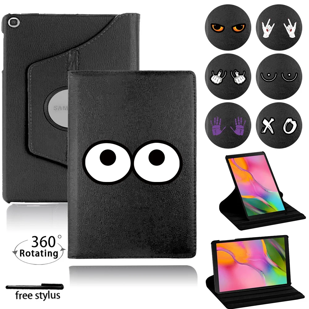 

360 Rotating Tablet Stand Case for Samsung Galaxy Tab A8 10.5/Tab A7 10.4/Tab A 10.1 /Tab S6 Lite 10.4 Shell Chest Print Cover