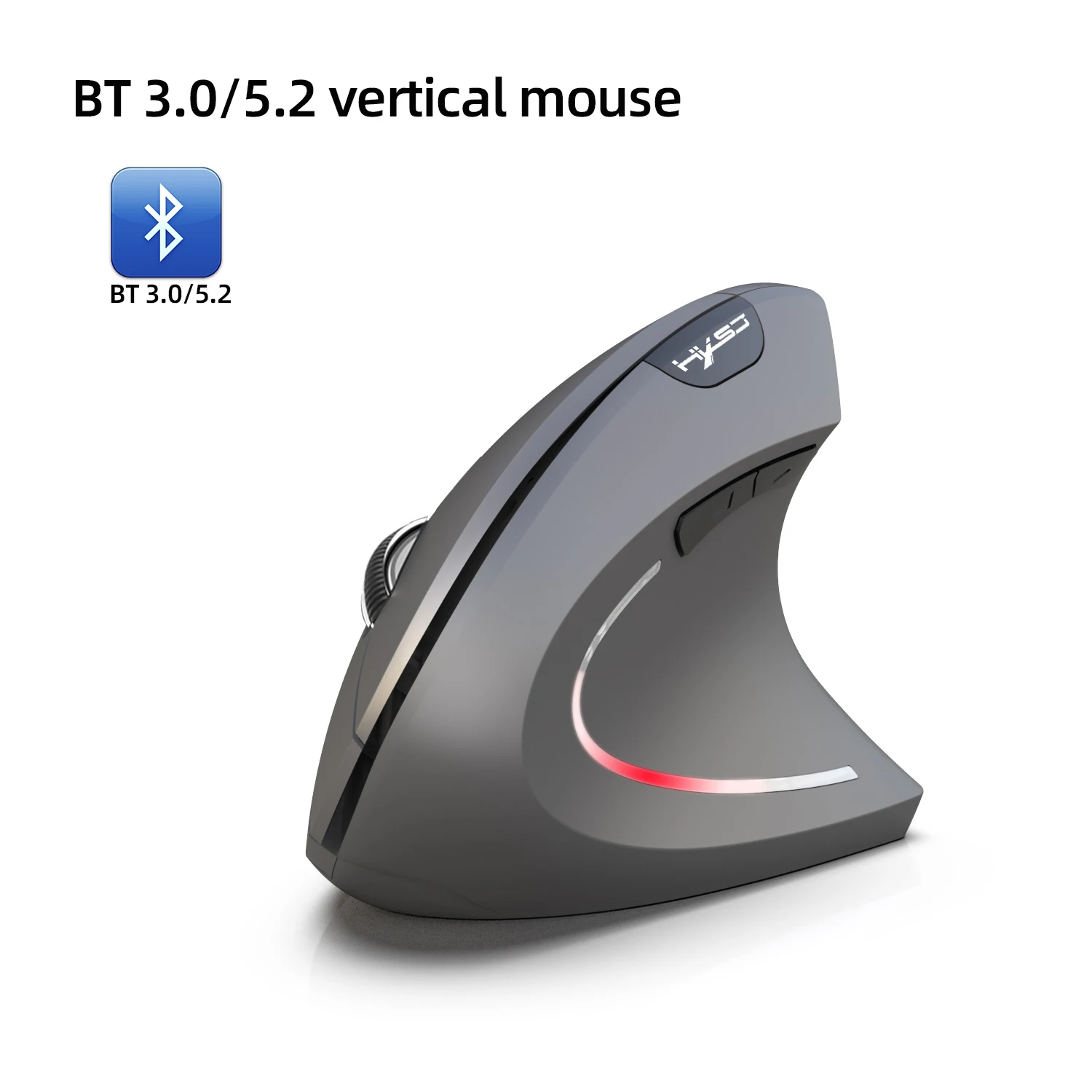 

HXSJ Wireless Mouse Bluetooth 3.0/5.2 Dual Modes USB Gaming Mouse Ergonomic Rechargeable Silent Click Vertical Mice For Computer