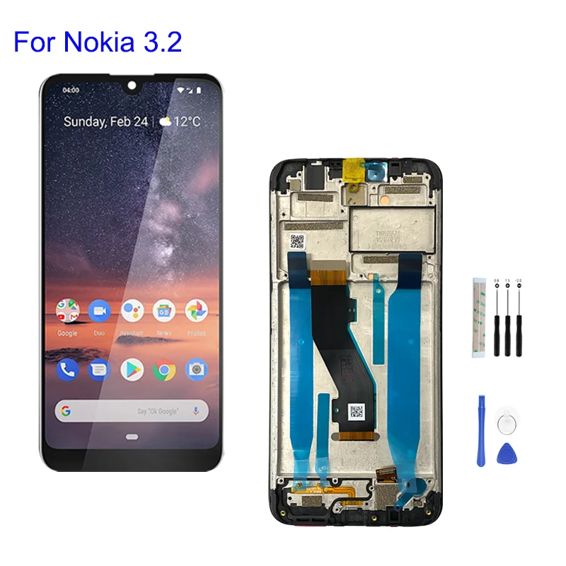 

6.26" Tested For Nokia 3.2 TA-1156 TA-1159 TA-1164 LCD Display Touch Screen Digitizer Full Assembly Repair Replacement Part