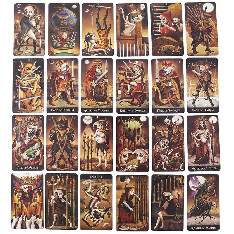 

Bronzing Deviant Moon Tarot Cards Durable and Popular Cards Oracle Friends Party Board Game Fun Divination Fate Card Game
