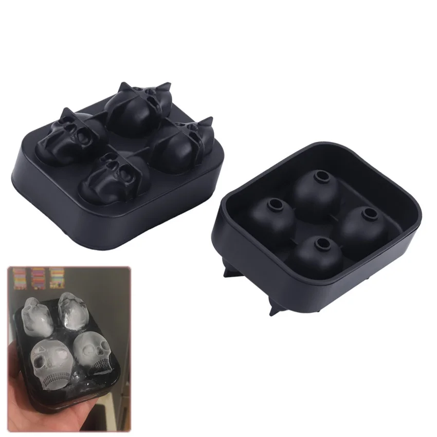 

1PC Skull Silicone Mold Ice Cube Tray Mould Ice Cube Maker Ice Ball Mold Whiskey Wine Cocktail Ice Cube Mold Ice Ball Mold