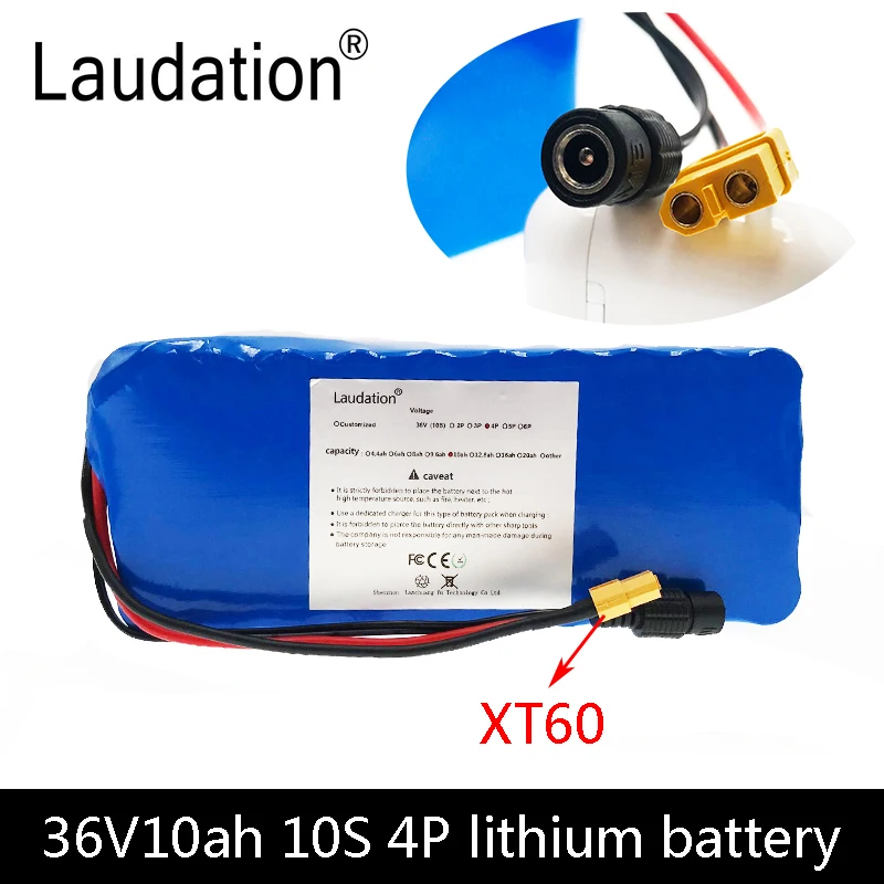 

Laudation 36V 10ah Electric Bicycle Battery Pack 10S 4P 500W High Power And Capacity 42V Motorcycle Scooter With BMS