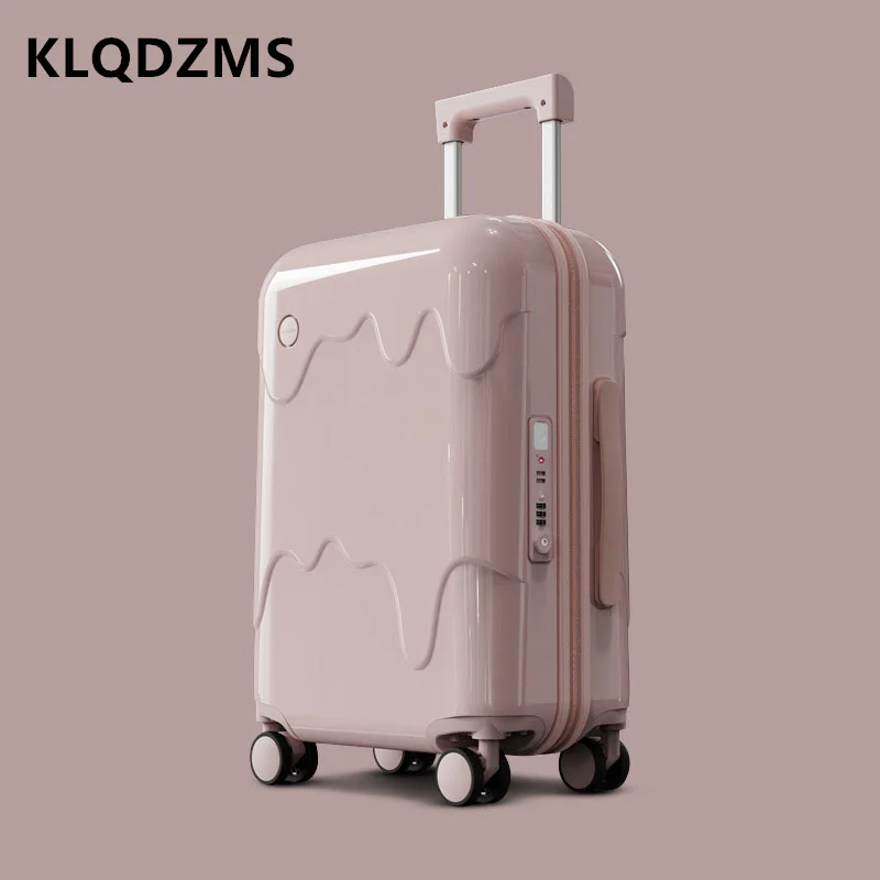 KLQDZMS 20"24"26" Inch Women's New Trolley Luggage Lightweig