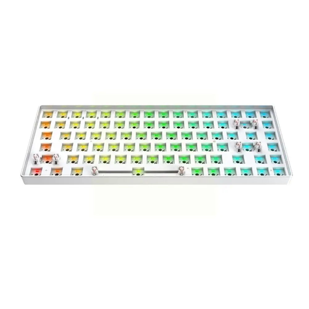 

Tester 84 Mechanical Keyboard Kit Diy Keyboard Hot Base Rgb Shaft Swap Hot Customized Wired Bluetooth Axis Swap Keyboard K3e2