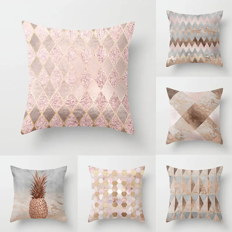 

Tyrant Gold Series Pillow Case Geometric Pattern Pillowcase 45x45cm Decorative Cushion Cover Living Room Sofa Throw Pillow Cover