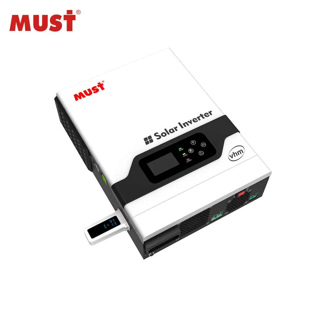 Гибридный солнечный инвертор Off Grid MUST 3kw 2023 PV18 VHM 24V 3000 Вт с встроенным контроллером MPPT 145VDC 80A PV и Wi-Fi.