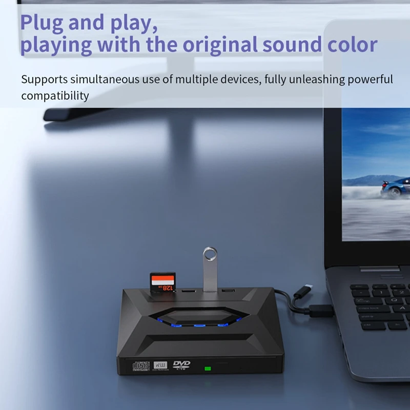 Внешний DVD CD-проигрыватель записывающее устройство и DVD-проигрыватель Type C/USB3.0
