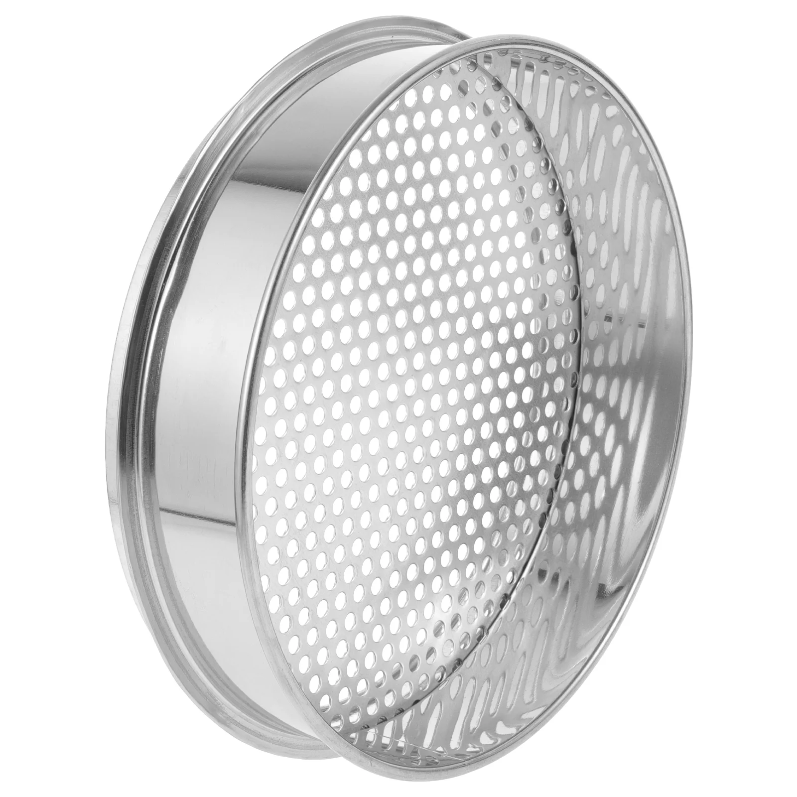 

Soil Screen Home Stainless Steel Sieve Fine Mesh Kitchen Supply Food Sifter Round Hole Grading