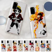 bandai anime one piece phone case for samsung a10s a20s a30s a40 a30 a50 a70 a31 a51 a52 a50s a10a 12 a20 a20e a71 transparent
