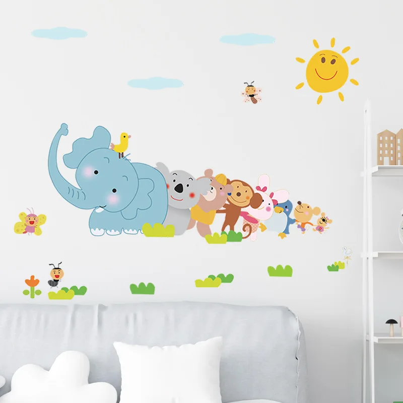 

Милый зайчик, фотообои для детской комнаты, украшение для детской комнаты, спальни, детские обои с мультяшными животными, самоклеящиеся