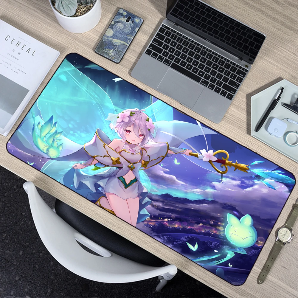 

Genshin impact girl anime character game mouse pad computer game accessorie desk pad desktop laptop keyboard Xxl mouse pad large