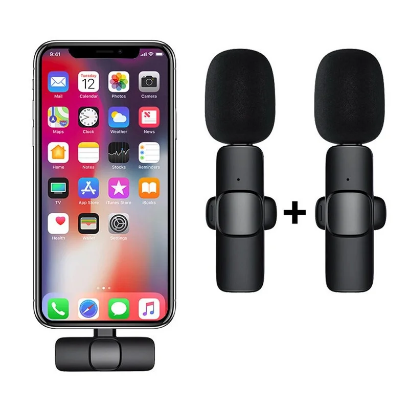 

Smartphone Wireless Lavalier Microphone Microphones Mic Professional Noise Cancelling Cell Phone Mobile System Set Lapel Mini