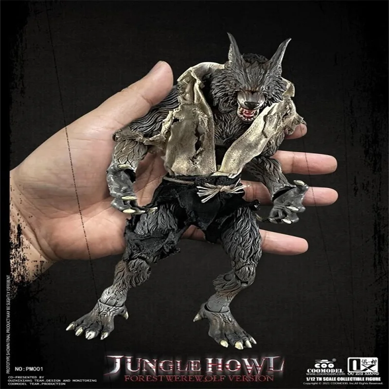 Экшн-фигурки COOMODEL X OUZHIXIANG 112 Snowfield Monster, окрашенные кровью, Белый Волк PM0034, модель 6 дюймов (art.: 3920bc13417fd) - 3920bc13417fd