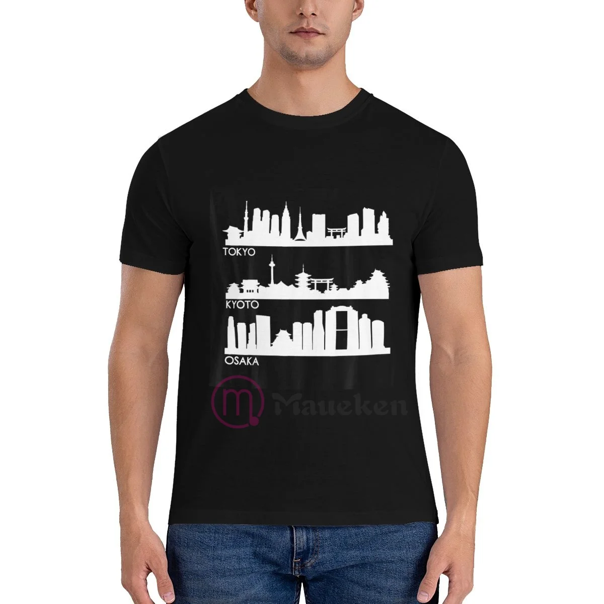 Коллекция 2022 года Токио Осака Кио Япония города черты мужские и женские футболки