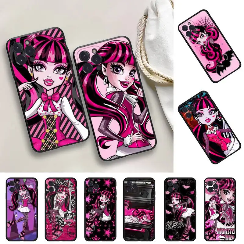 

Anime M-Monsters High Phone Case For iPhone 14 11 12 13 Mini Pro XS Max Cover 6 7 8 Plus X XR SE 2020 Funda Shell