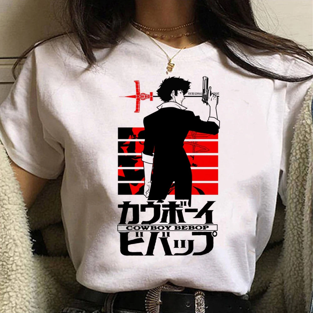 

Женская летняя футболка с принтом "Ковбой Бибоп" girl манга японская одежда