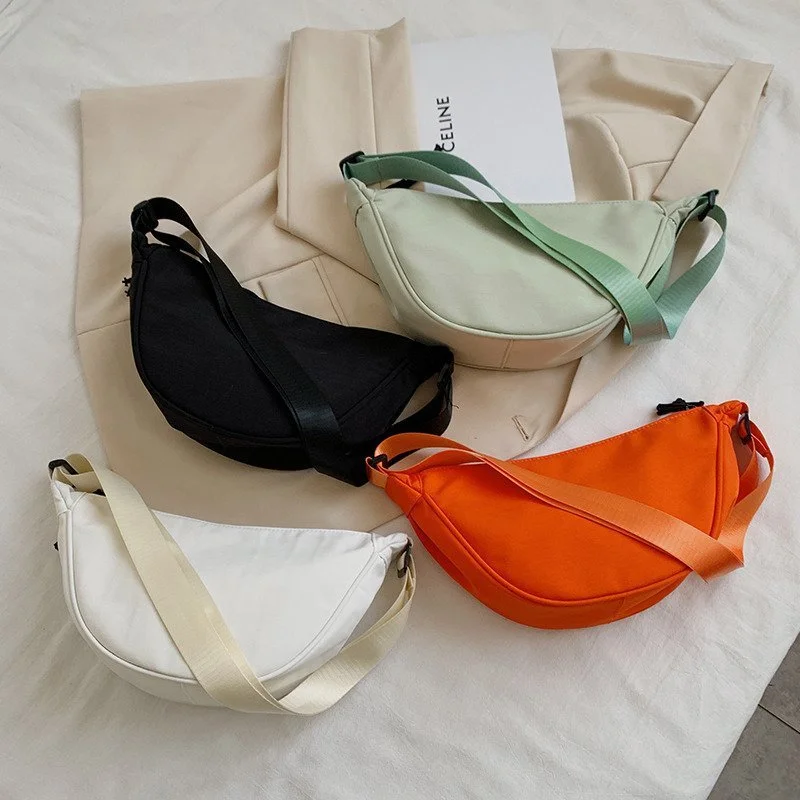 

Solid Color Chest Bag For Women Large Capacity Travel Crossbody Female Half Moon Belt Bag Ladies Daily Street Fanny Packs 2023