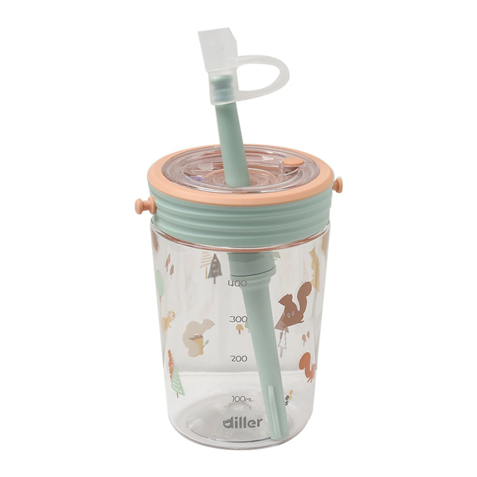 

Кружка с изображением Милого Животного, леса, герметичная, большая емкость, кружка с соломинкой для сока, детские чашки, прочная бутылка для ...