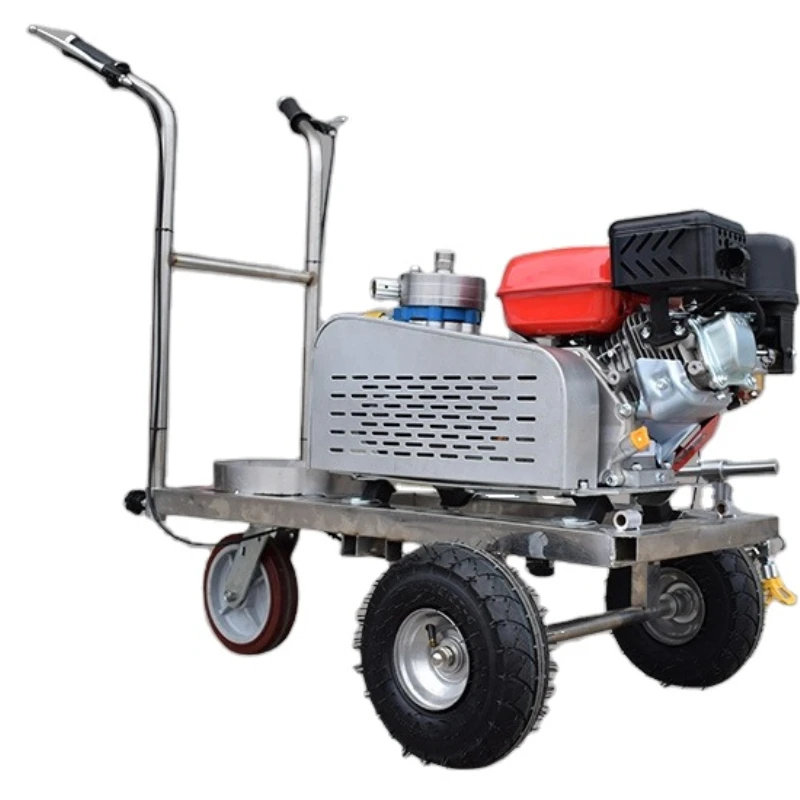 

automatic driving type street road line cold paint marking machine spray with double spray guns