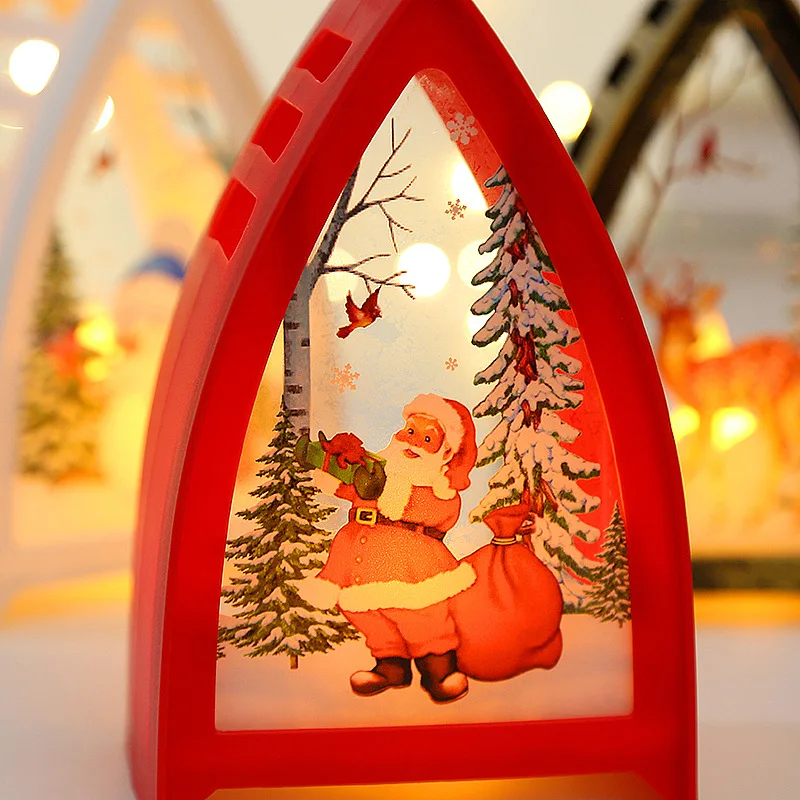 

Christmas Wind Light Ornaments Merry Christmas Decoration for Home Navidad 2022 Natal Xmas Gift LED Lantern 2023 New Year Decor