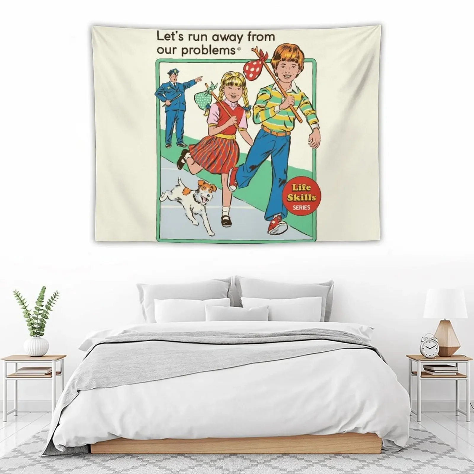 Давайте убежать гобелен комнатный эстетический Декор обои домашний декор