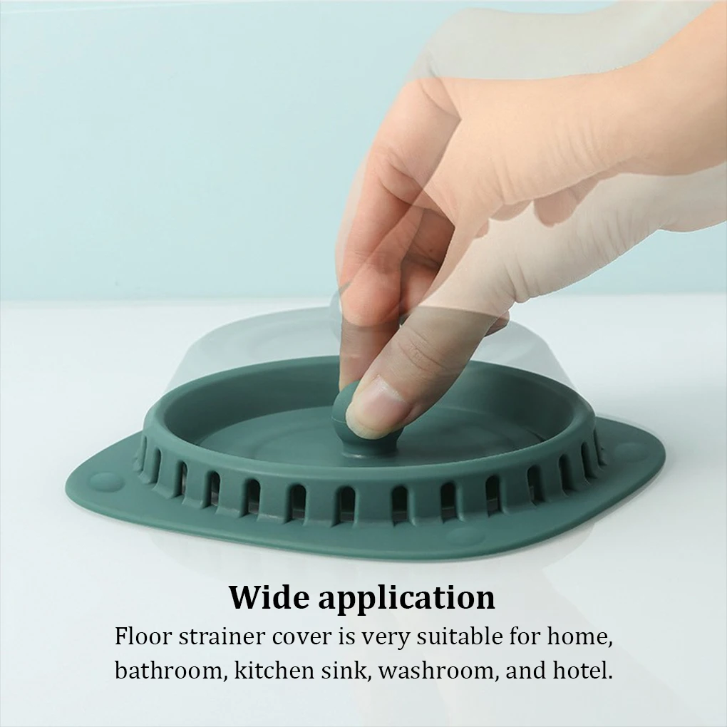 

Drain Hair Catcher Silicone Hotel Kitchen Sink Bathroom Toilet Floor Deodorant Strainer Water Stopper Anti-odor Cover
