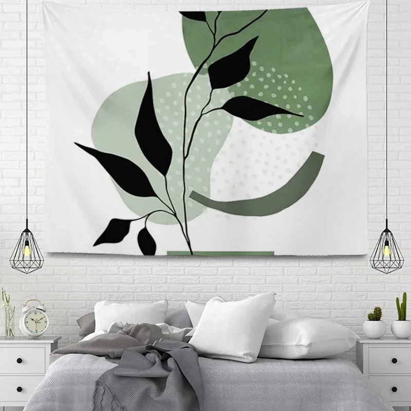 Настенный гобелен с растениями эстетическое украшение для домашней комнаты