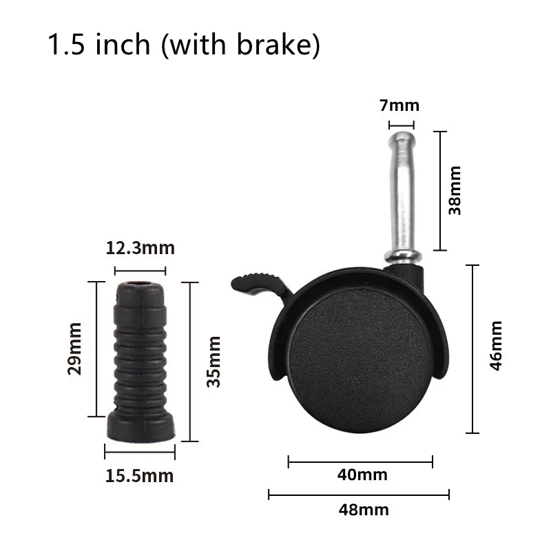 

Мебельные ролики BLY-1005738 с тормозом