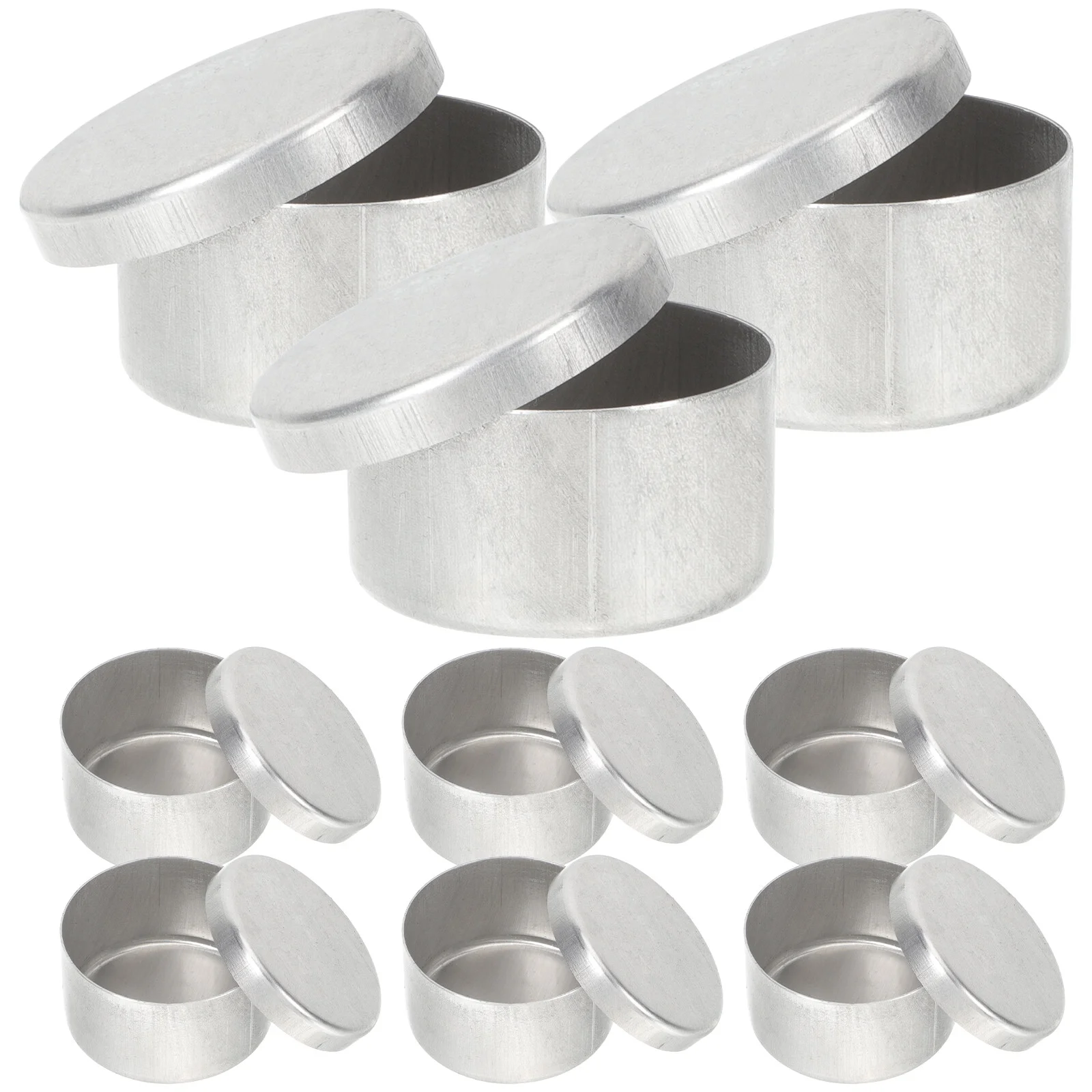 

9 Pcs Soil Sampling Box Toiletry Containers Containers Small Aluminum Jar Metal Empty Tin Cans Storage Weighing Holders