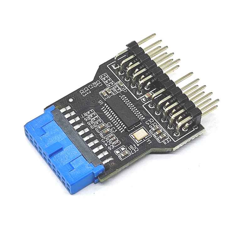 USB-разветвитель для материнской платы 19Pin-двойной 9-контактный разъем мама папа 1-2