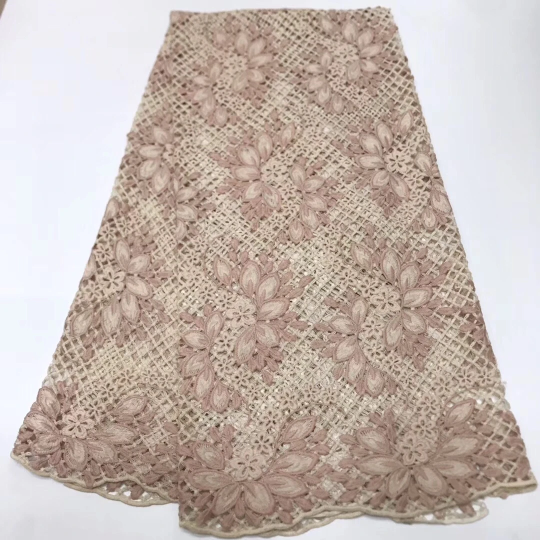 

Pink 2021 African Beaded Tulle Lace Fabric High High Quality Lace Material Net French Embroidery Nigeria Lace Fabric