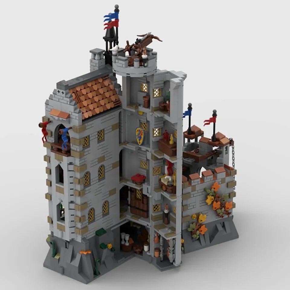 Конструктор MOC-Dragon slayферы классический замок черные рыцари городская модель
